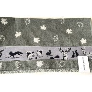 Handdoek - Bosdieren - Groen
